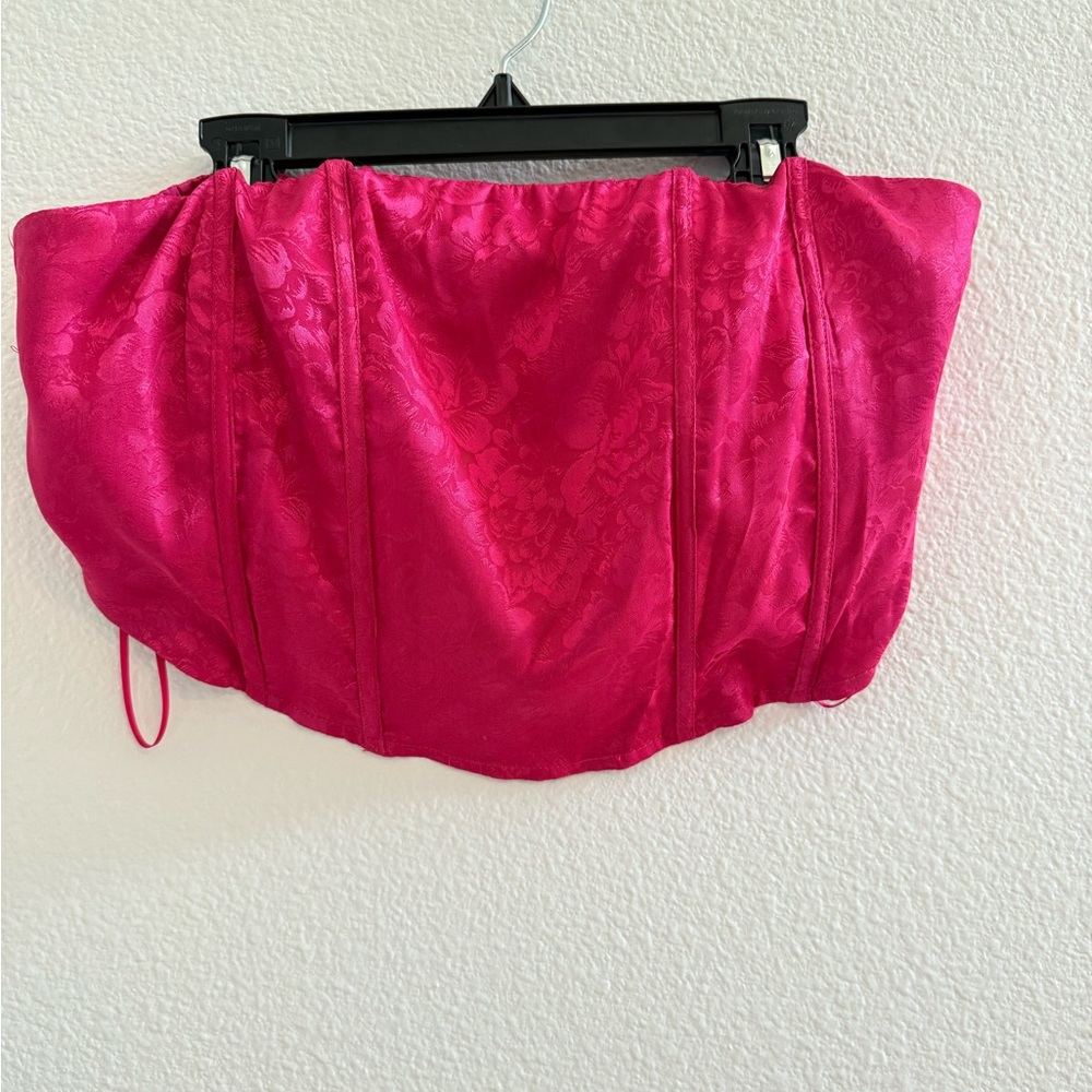 12th Tribe Pink Floral Crop Top